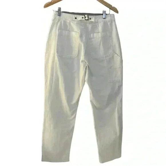 Old Navy Sky High Straight Carpenter Pant Creme Size 6 NWT - Picture 3 of 7